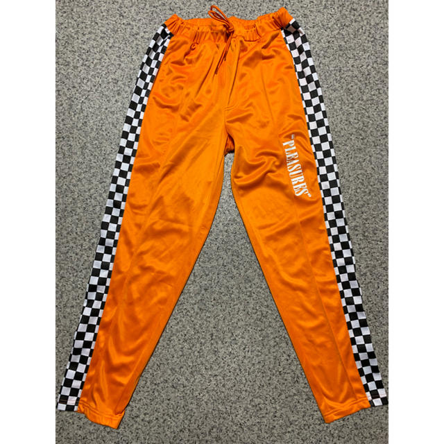 USED PLEASURES CHECKER TRUCKPANTS ORANGE