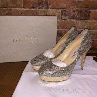 ジミーチュウ(JIMMY CHOO)の超美品  ジミーチュウ グリッター パンプス(ハイヒール/パンプス)