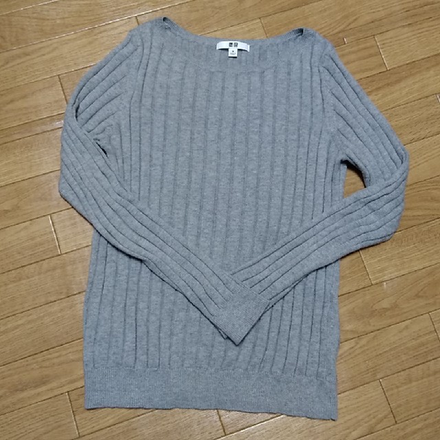 UNIQLO(ユニクロ)のユニクロ　コットンカシミア　リブニット　M レディースのトップス(ニット/セーター)の商品写真