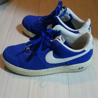 ナイキ(NIKE)のNIKE AIR FORCE 1 blue×white スエード 26cm(スニーカー)