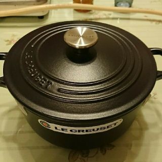 ルクルーゼ(LE CREUSET)のほーこ様専用●ココットロンド22㎝●ブラック マット(鍋/フライパン)