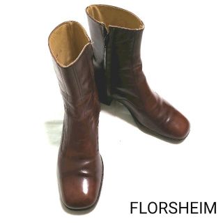 ☆状態良好☆FLORSHEIM フローシャイム ショートブーツ サイドジップ(ブーツ)