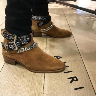 Saint Laurent - AMIRI アミリ チェーン スエード バンダナブーツ 新品 ...