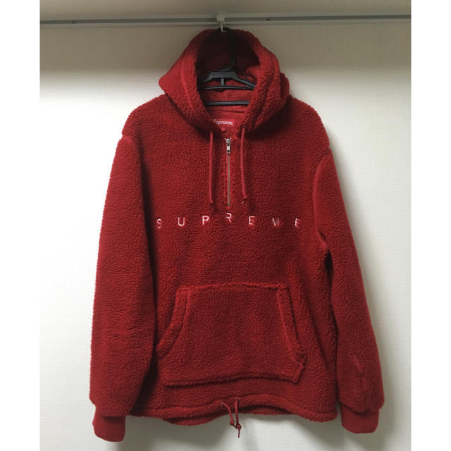 supreme sherpa プルオーバー 赤