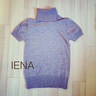 イエナ(IENA)のグレー☆タートルネック半袖ニット(ニット/セーター)