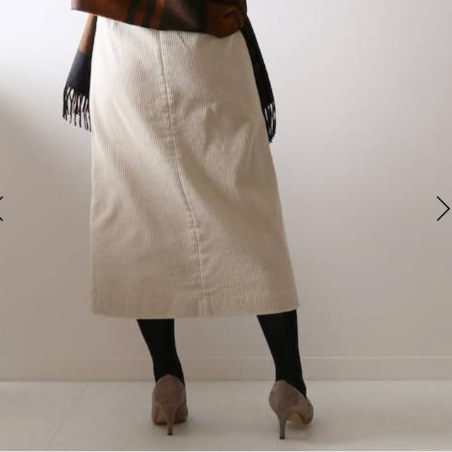 Spick & Span(スピックアンドスパン)のフトコールジップスカート レディースのスカート(ひざ丈スカート)の商品写真