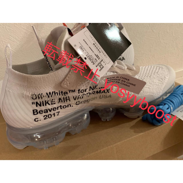 NIKE(ナイキ)のNIKE OFF-WHITE THE TEN AIR VAPORMAX 白 メンズの靴/シューズ(スニーカー)の商品写真