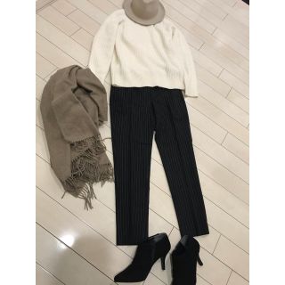 セオリーリュクス(Theory luxe)のtheory  luxs✨ストライプクロップドパンツ36サイズ(クロップドパンツ)