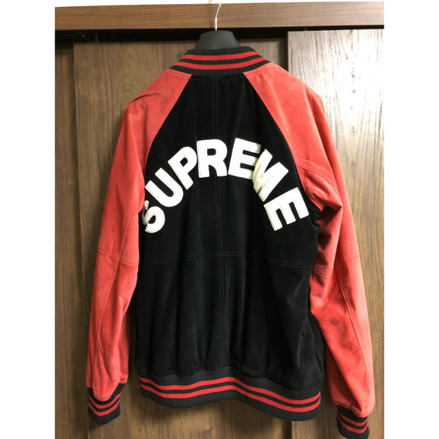 Supreme(シュプリーム)のsupreme suede varsity jacket Mサイズ メンズのジャケット/アウター(スタジャン)の商品写真