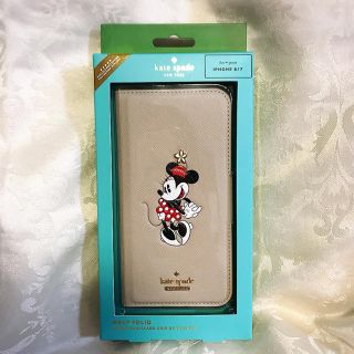 ケイトスペードニューヨーク(kate spade new york)のケイトスペード ミニーマウス iPhone 7 iPhone 8手帳型ケース(iPhoneケース)