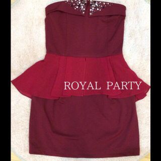 ロイヤルパーティー(ROYAL PARTY)のビジュー付きお呼ばれワンピ(ミニワンピース)