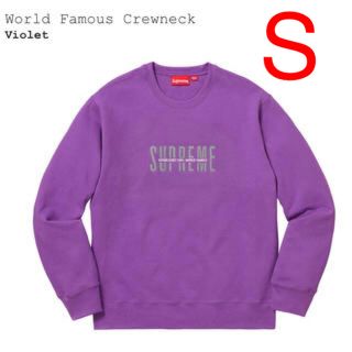 シュプリーム(Supreme)のsupreme クルーネック 紫 (スウェット)