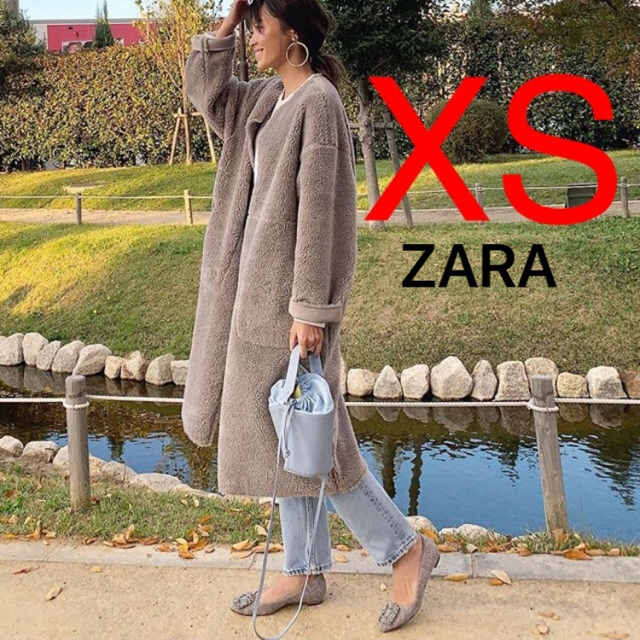 日本最大級 ZARA - リバーシブルボアコート（希少サイズXS） ♡ZARA 新品 ロングコート