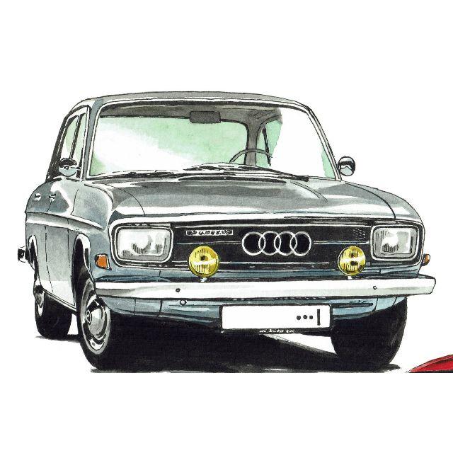 AUDI(アウディ)のGC-924アウディ100LS/A3限定版画 直筆サイン額装●作家 平右ヱ門 エンタメ/ホビーの美術品/アンティーク(版画)の商品写真