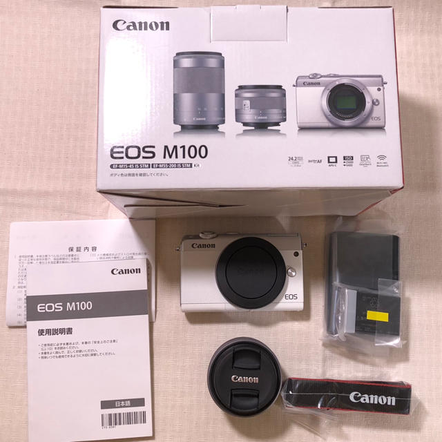 【新品未使用】Canon EOS M100 レンズキット ホワイト