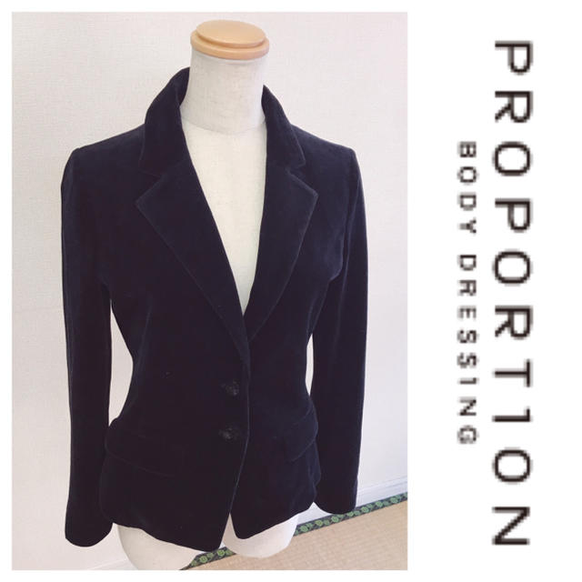 PROPORTION BODY DRESSING(プロポーションボディドレッシング)の【美品】プロポーション ベルベット ジャケット レディースのジャケット/アウター(テーラードジャケット)の商品写真