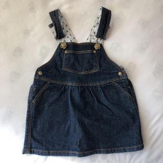 プチバトー(PETIT BATEAU)のプチバトー デニムジャンバースカート(ワンピース)