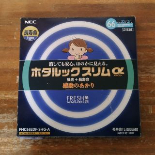 エヌイーシー(NEC)のホタルックスリムアルファ　ＦＲＥＳＨ色　20形・27形　2本セット(蛍光灯/電球)