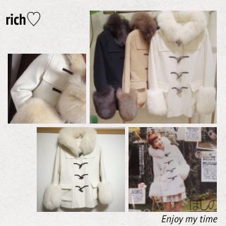 リッチ(rich)の大人気！rich♡foxファーダッフル(ダッフルコート)