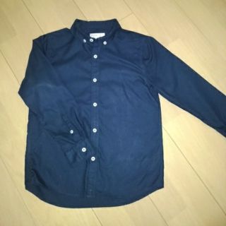 ザラキッズ(ZARA KIDS)のZARA BOYS  シャツ紺色(ブラウス)