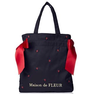 メゾンドフルール(Maison de FLEUR)の完売品 Maison de  FLEUR いちご刺繍リボン ミニ巾着トートバッグ(トートバッグ)