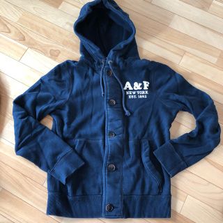 アバクロンビーアンドフィッチ(Abercrombie&Fitch)のアバクロ メンズコットンスウェットパーカー ネイビー(パーカー)