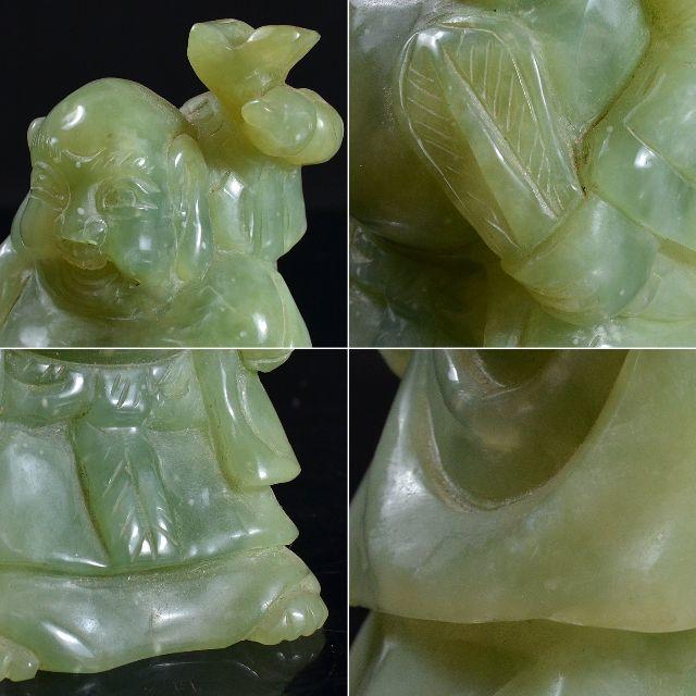 中国 玉石岫玉彫刻 布袋像 置物 R373の通販 by takaryo123's shop｜ラクマ