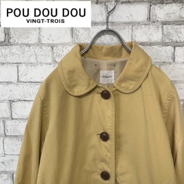 POU DOU DOU(プードゥドゥ)の【希少】POU DOU DOU プードゥドゥ 丸襟Aラインコート Mサイズ レディースのジャケット/アウター(トレンチコート)の商品写真