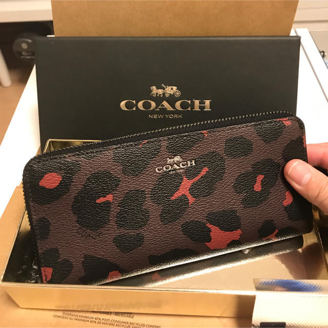 COACH(コーチ)のコーチ 長財布 ヒョウ柄 レディースのファッション小物(財布)の商品写真