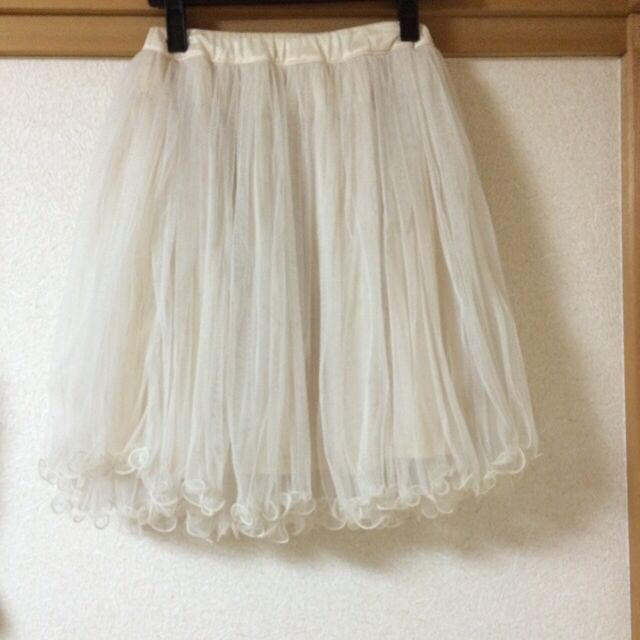 MERCURYDUO(マーキュリーデュオ)のチュールミディアム丈スカート レディースのスカート(ひざ丈スカート)の商品写真