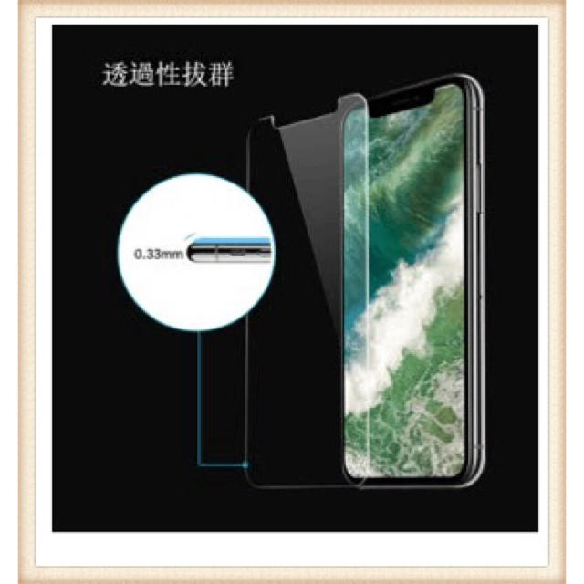 【大特価】☆iPhoneXs/X 用 強化ガラス液晶保護フィルム・2枚☆ スマホ/家電/カメラのスマホアクセサリー(保護フィルム)の商品写真