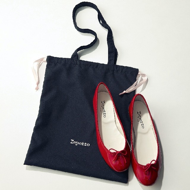 repetto(レペット)のレペット シューズトート ピンクリボンつき  レディースのバッグ(トートバッグ)の商品写真