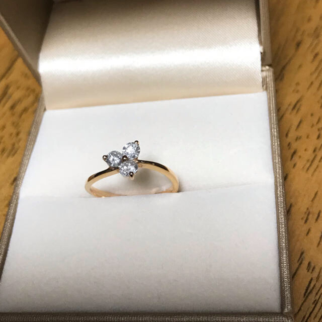 完成品 新品 週末お値下げ K18スリーダイヤリング リング(指輪) - www