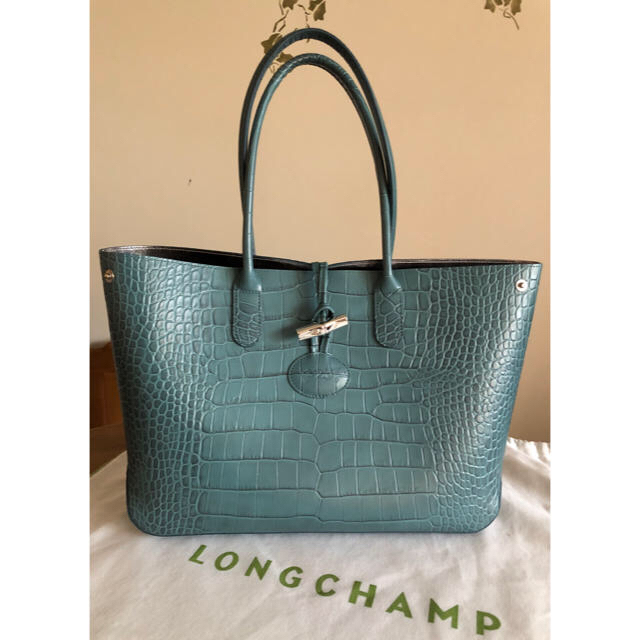 新作 LONGCHAMP - Longchamp ロンシャン／ロゾ クロコ トートバッグ
