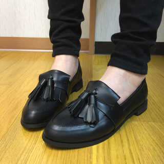 25cm黒FH06☆ローファー(ローファー/革靴)