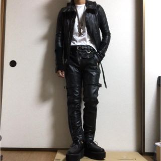 シルバーピーチ バルマン バイカーレザーパンツ - crumiller.com