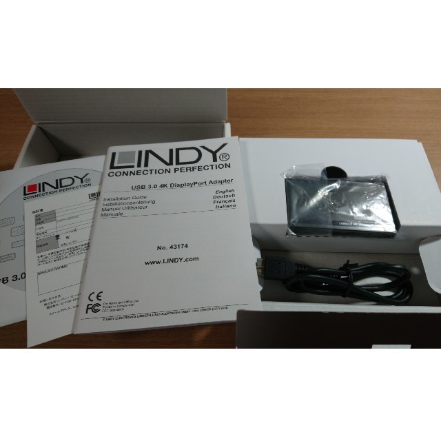 LINDY 4K対応 USB3.0-DisplayPort変換アダプタ