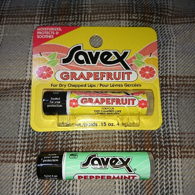 Savex(サベックス)のきいーさま専用 サベックスリップ ペパーミント&グレープフルーツ2本セット コスメ/美容のスキンケア/基礎化粧品(リップケア/リップクリーム)の商品写真