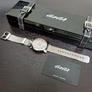 ガガミラノ(GaGa MILANO)の専用  ガガミラノ　腕時計　マヌアーレ　黒文字盤　電池交換済(腕時計)