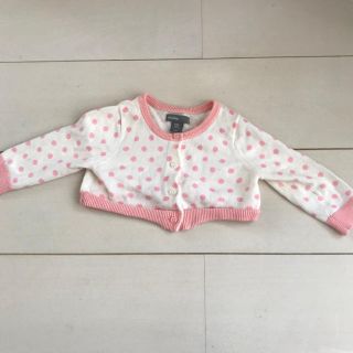 ベビーギャップ(babyGAP)のbaby  GAPピンクドットカーディガン0〜6M水玉60(カーディガン/ボレロ)