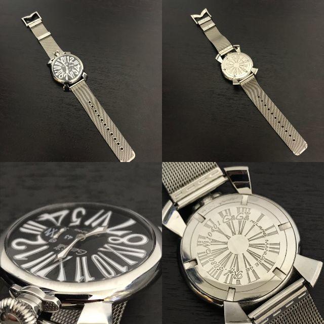 GaGa MILANO(ガガミラノ)のガガミラノ　腕時計　マヌアーレスリム　黒文字盤 メンズの時計(腕時計(アナログ))の商品写真