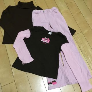 ジンボリー(GYMBOREE)のジンボリー☆茶×ピンク パンツ タートル 長袖 7T 120(Tシャツ/カットソー)