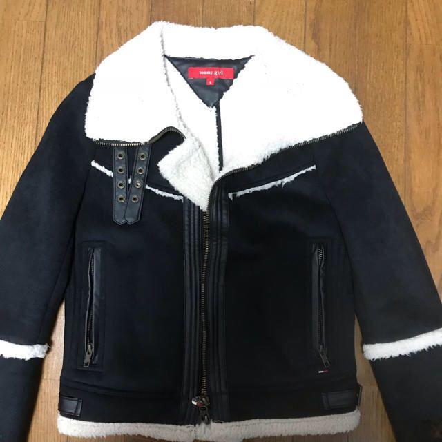 tommy girl(トミーガール)のトミーガール　フェイクムートン　ライダース【hn様専用】 レディースのジャケット/アウター(ライダースジャケット)の商品写真