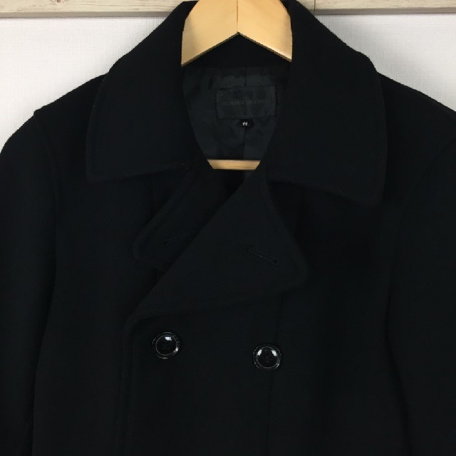 Murder License(マーダーライセンス)の美品 マーダーライセンス メルトンピーコート ブラック サイズ44 メンズのジャケット/アウター(ピーコート)の商品写真