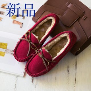 mooimooi フェイクレザー リボンモカシン(スリッポン/モカシン)