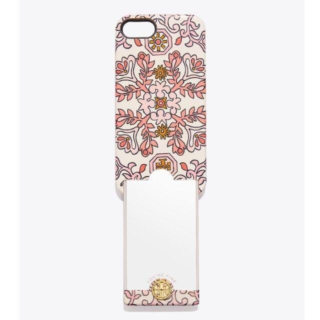 Tory Burch(トリーバーチ)のワケあり★トリーバーチ 日本未入荷*花柄ミラー付スマホケースiPhone7/8 スマホ/家電/カメラのスマホアクセサリー(iPhoneケース)の商品写真