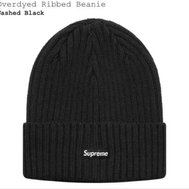 17SS Supreme Overdyed Ribbed Beanie 黒