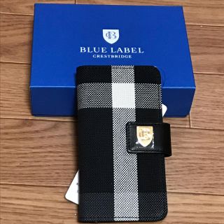 バーバリーブルーレーベル(BURBERRY BLUE LABEL)の【新品未使用】ブルーレーベル クレストブリッジ 手帳型iPhoneケース(iPhoneケース)