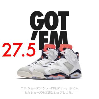 ナイキ(NIKE)のNIKE AIR JORDAN 6 RETRO TINKER INFRARED (スニーカー)