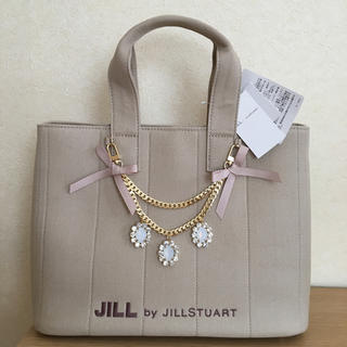 JILL by JILLSTUART - 🌸新品ジュエルリボントート大 ベージュの通販 
